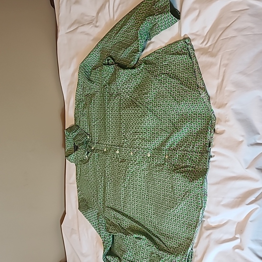 RALPH LAUREN Sz XL Custom Fit Paisley Pattern Kelly Green Button Down Shirt